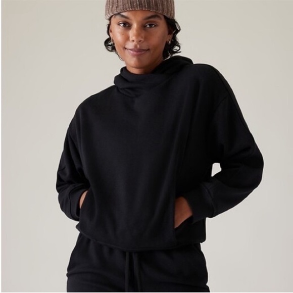 NWOT Athleta | Cozy Karma Hoodie Sweatshirt | Fog Gray Heather | Size S - Picture 11 of 12